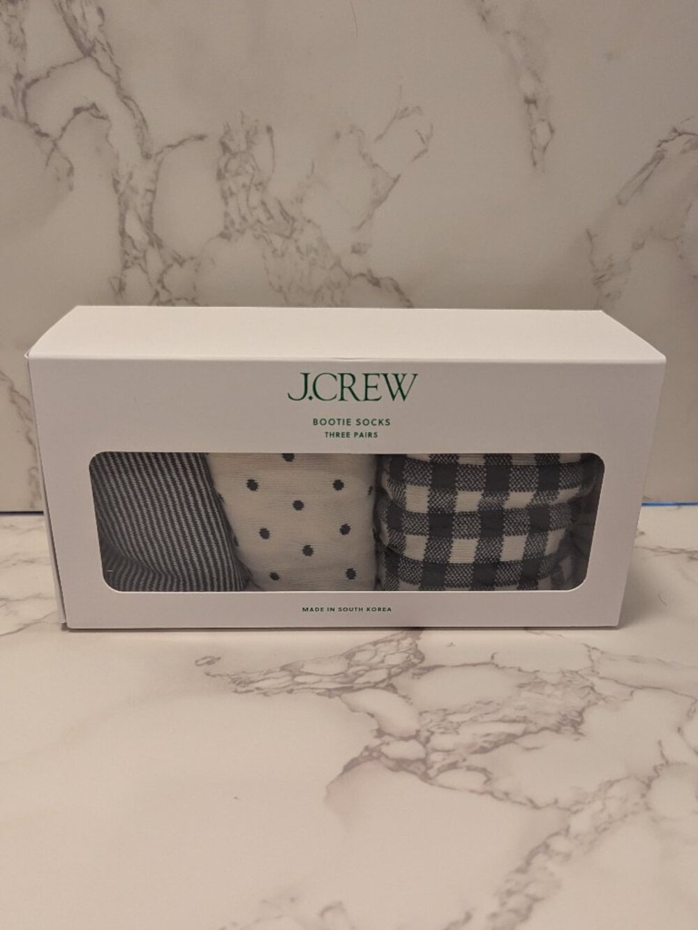 J.Crew Tartan bootie Socks three-pack - Picture 2 of 5